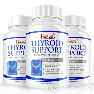 Supplemento di supporto alla tiroide con iodio B12 zinco selenio